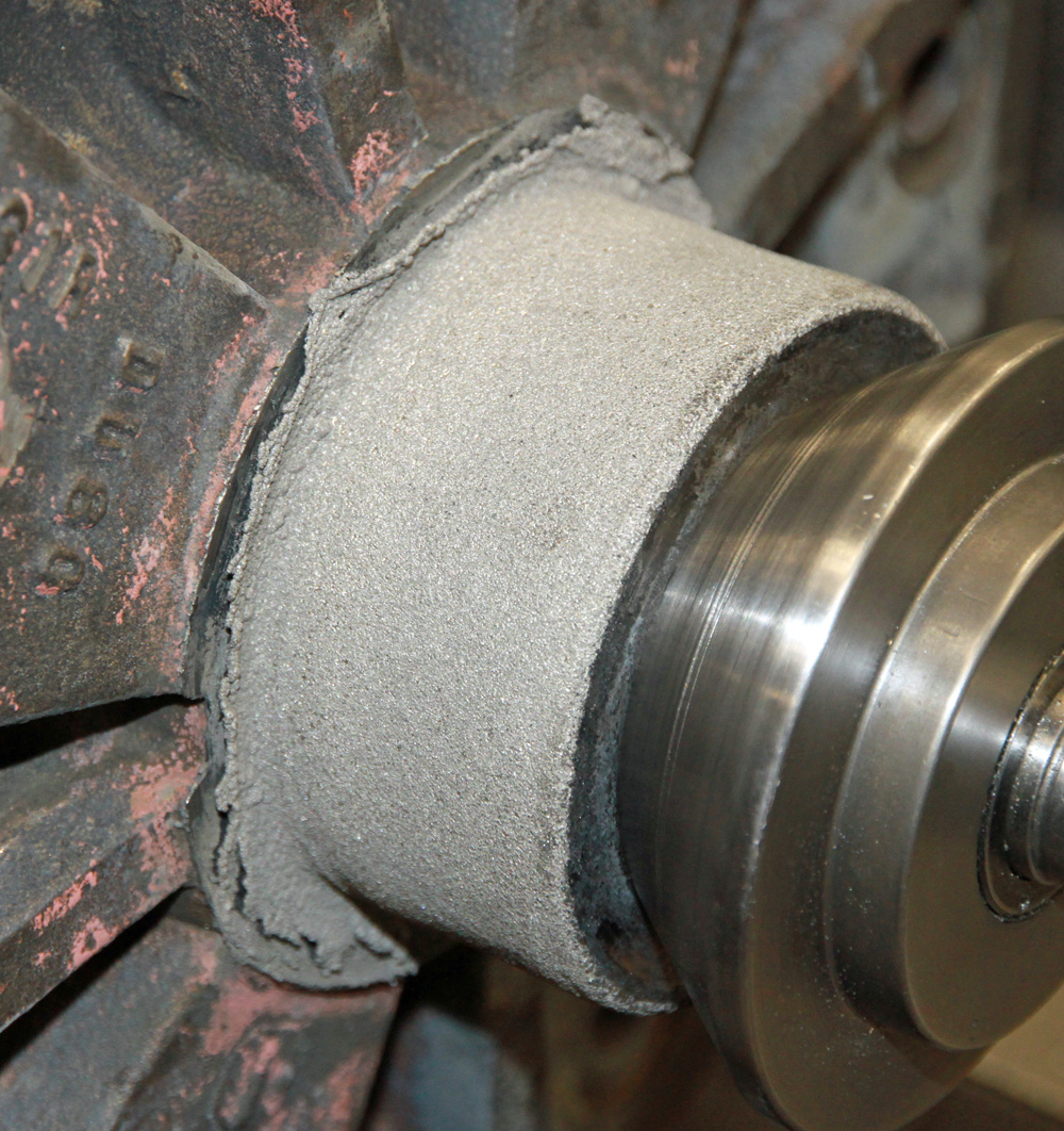 Bearing Fit Spray Weld before
